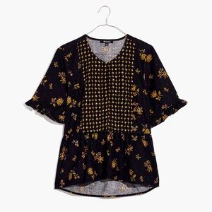 Madewell Corduroy Acorn Foulard Top XS